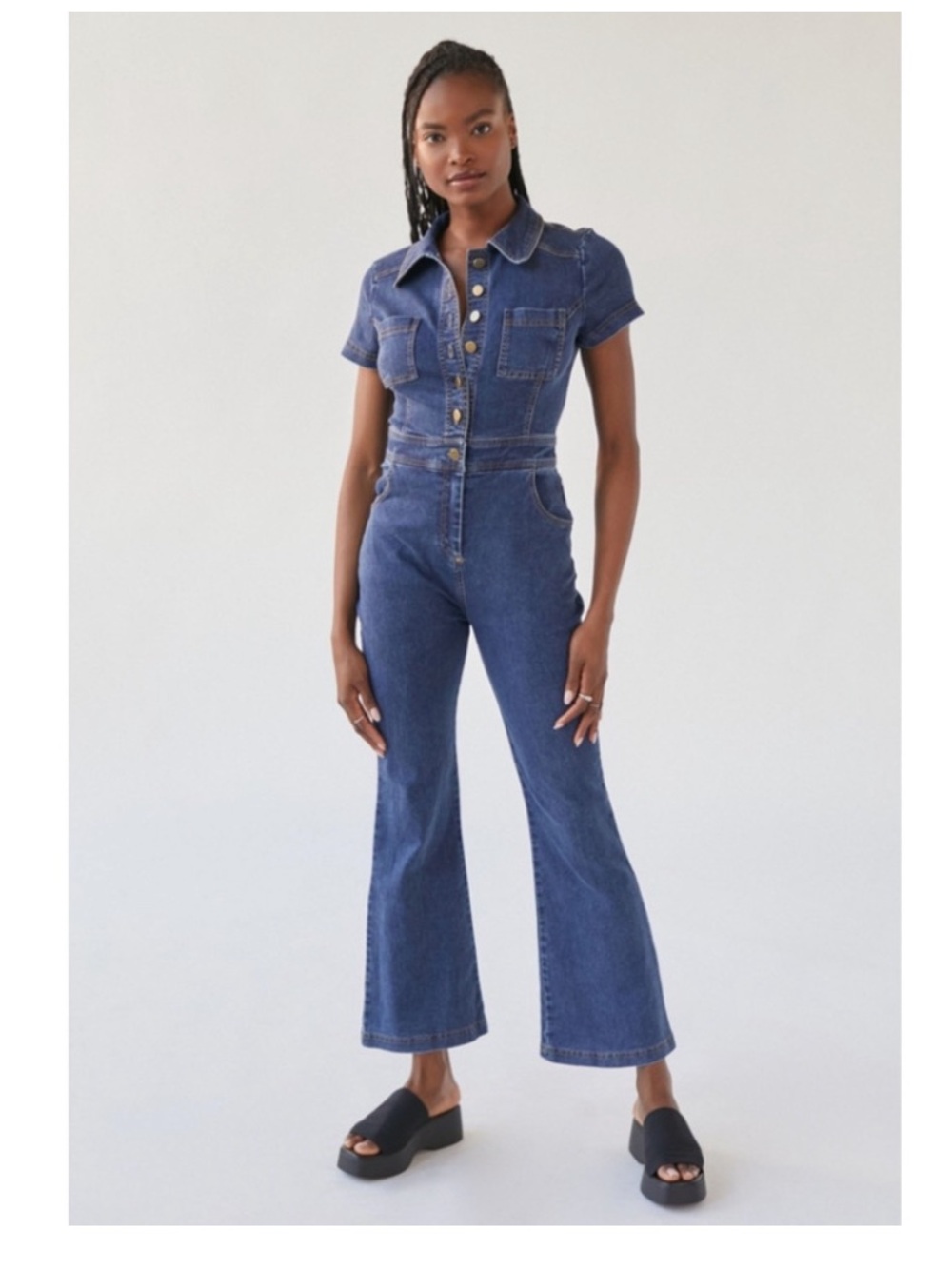 Denim One-Piece Jumpsuit